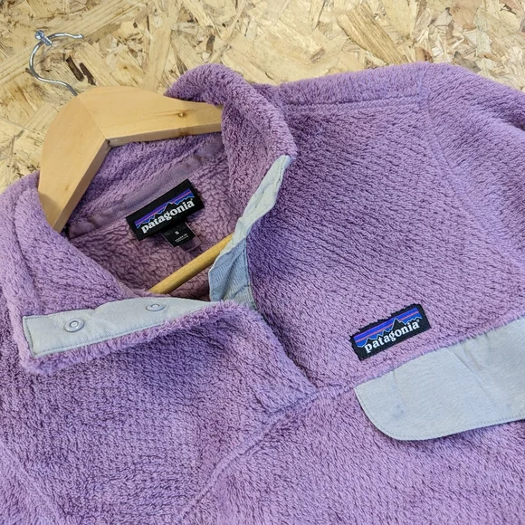 Patagonia Synchilla Snap-T Fleece Sweater Pink Jumper Pullover Sweatshirt Small - Picture 4 of 6